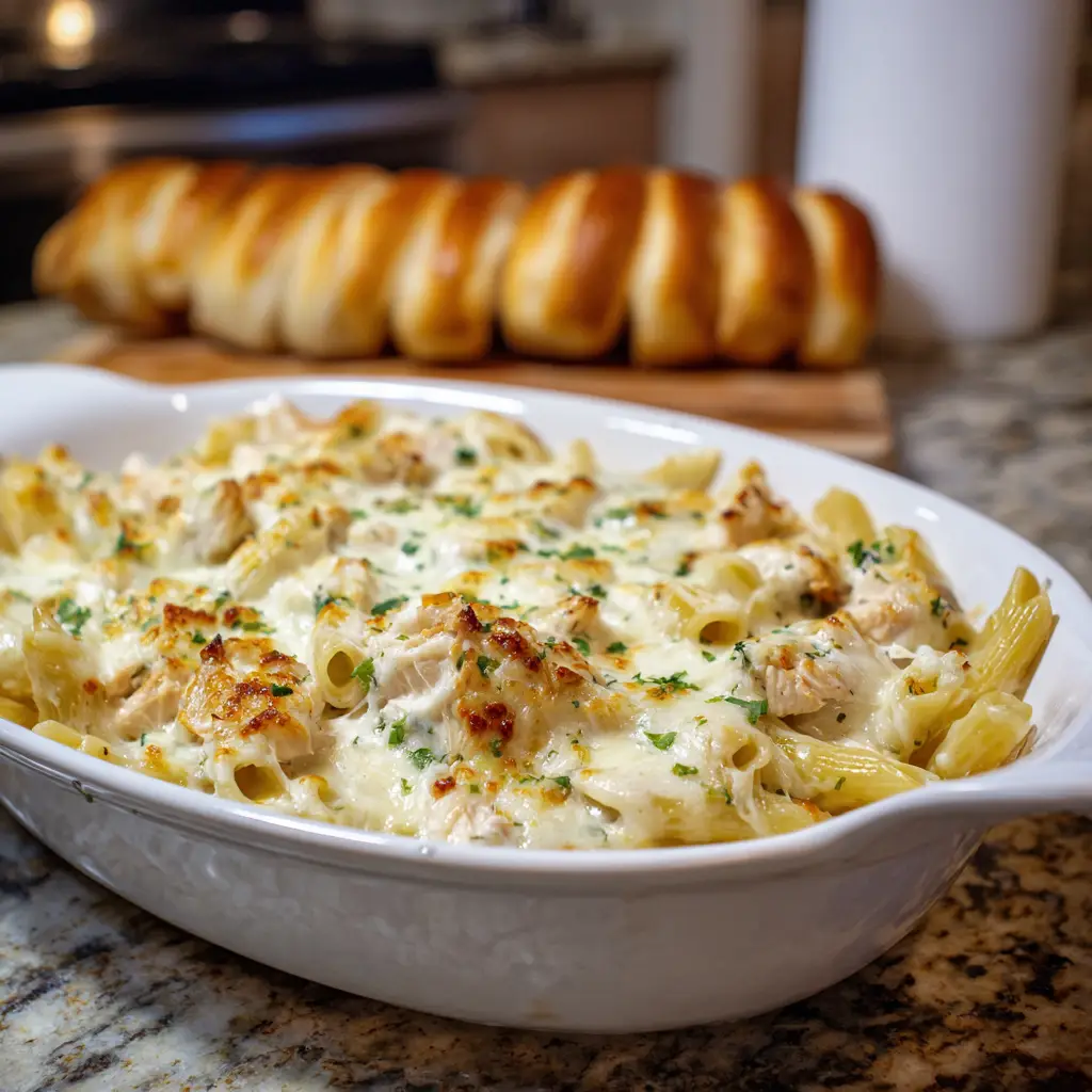 Chicken Alfredo Bake