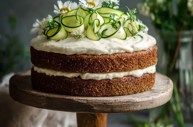 Zucchini Cake with Cream Cheese Frosting Recipe | Moist & Delicious Dessert