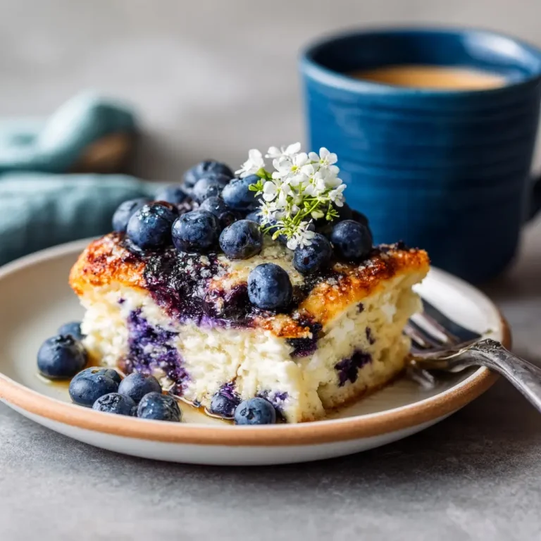 Blueberry Cottage Cheese Breakfast Bake – High Protein, Easy & Healthy Morning Treat