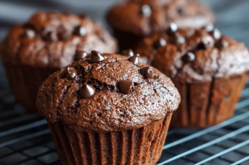 Chocolate Chocolate Chip Muffins Recipe – Moist, Rich, and Easy to Bake