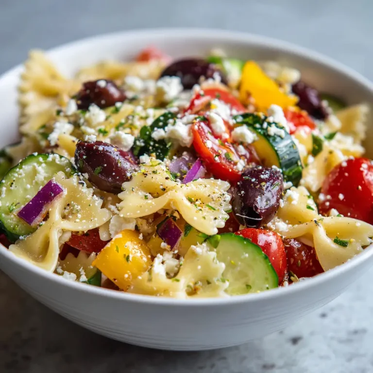 Greek Pasta Salad Recipe – Easy, Fresh, and Flavorful Mediterranean Dish
