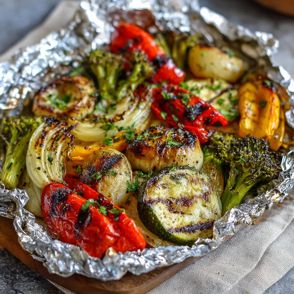 Grilled Vegetables in Foil Packs