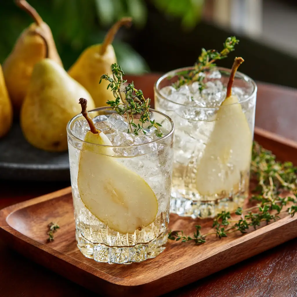 Pear and Thyme Collins Cocktail Recipe