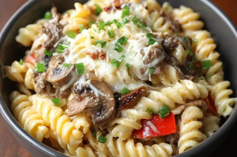 Philly Cheese Steak Pasta Recipe | Easy, Cheesy, and Delicious Dinner