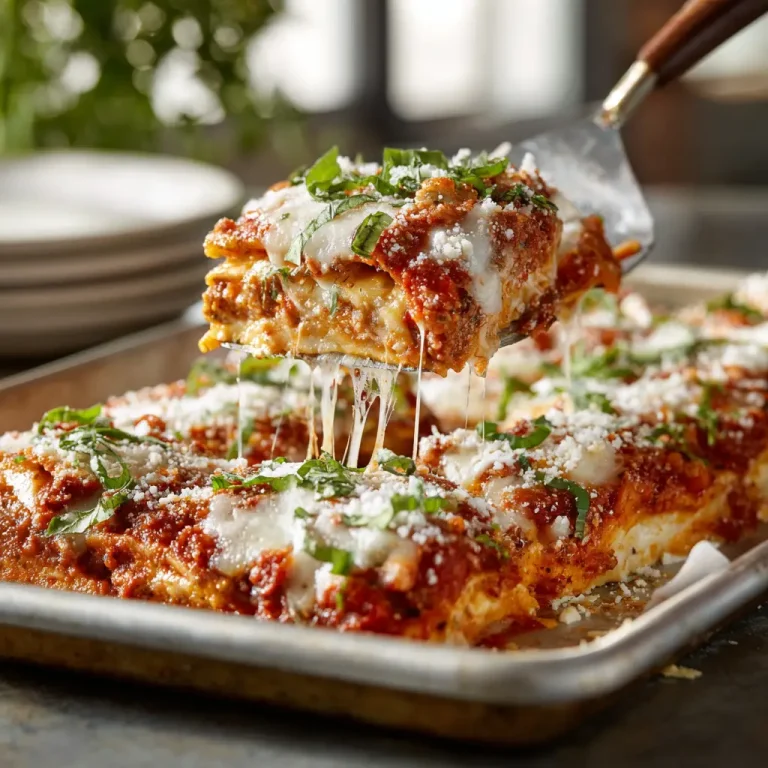 Sheet Pan Lasagna Recipe – Easy, Crispy, and Oven-Baked Comfort Food