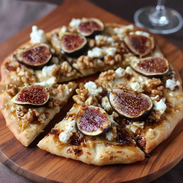 Fig Pizza with Feta Cheese and Walnuts | Sweet, Savory, and Crunchy Delight