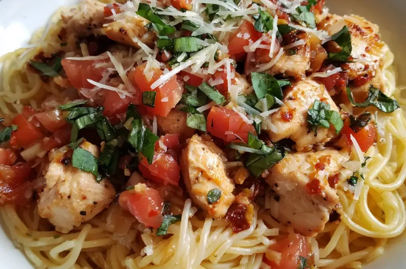 Bruschetta Chicken Pasta Recipe | Fresh, Flavorful, and Easy Weeknight Dinner Idea