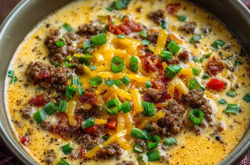 Cheese burger Soup Recipe | Creamy, Comforting, and Easy to Make at Home