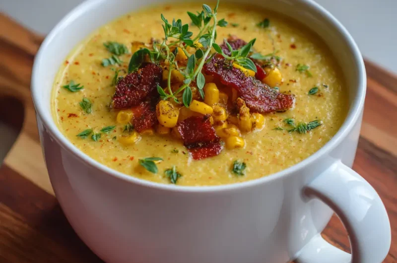Corn Soup Recipe | Creamy Homemade Corn Soup with Simple Ingredients
