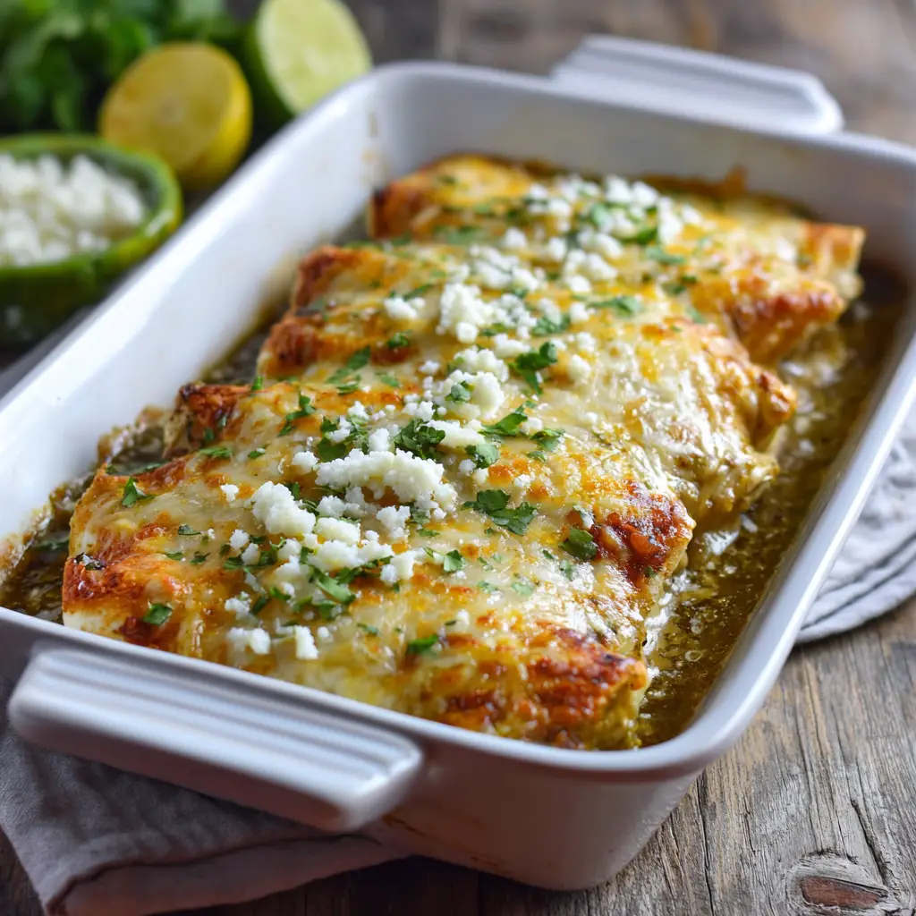 Green Chili Chicken Enchiladas