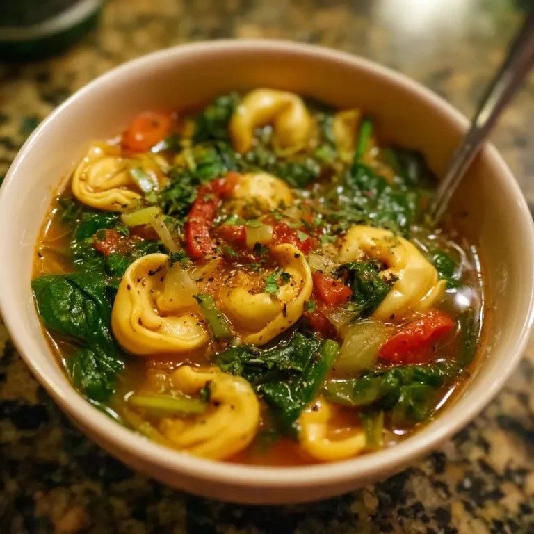Spanish Tortellini Soup Recipe | Easy Spinach Tortellini Soup with Spanish Flavors