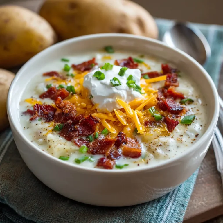 Loaded Baked Potato Soup Recipe | Easy, Creamy, and Delicious Comfort Food
