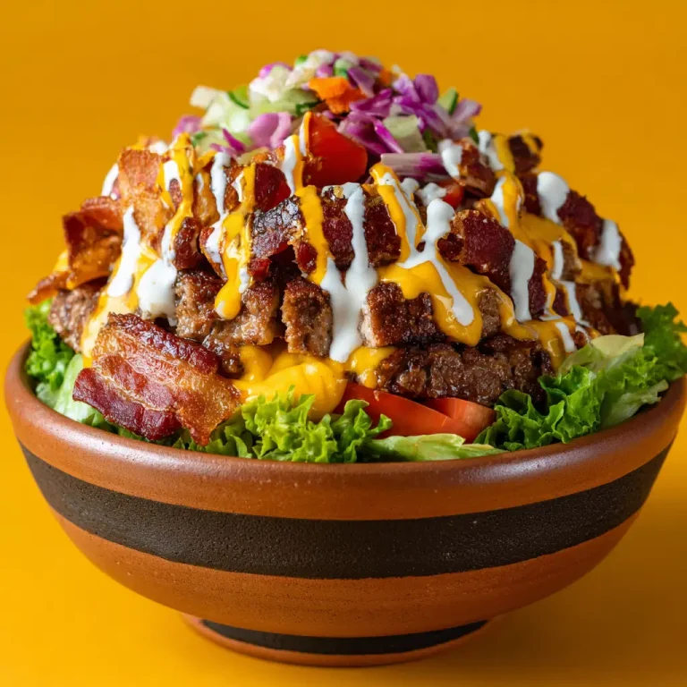 Burger Bowl Recipe – Healthy Low Carb Burger in a Bowl for Quick Meals