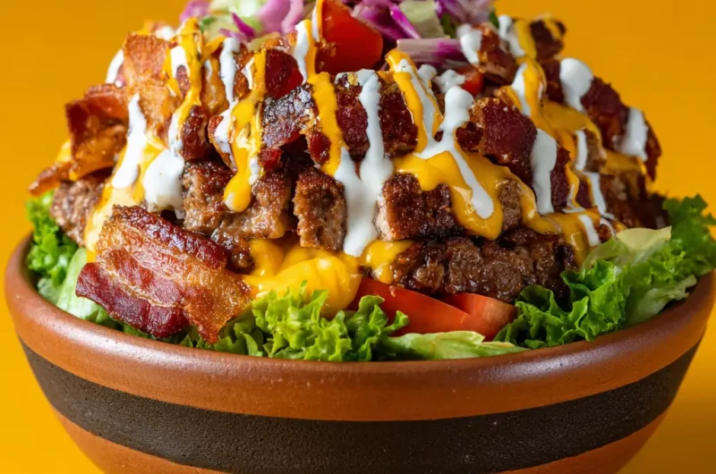 Burger Bowl Recipe – Healthy Low Carb Burger in a Bowl for Quick Meals