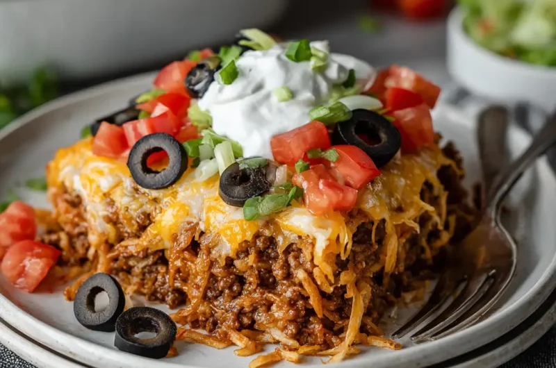 Walking Taco Casserole Recipe – Easy, Cheesy, and Perfect for Family Dinners