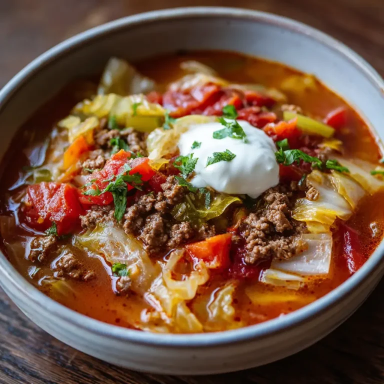 Cabbage Soup with Ground Beef | Easy, Hearty, and Healthy Homemade Recipe