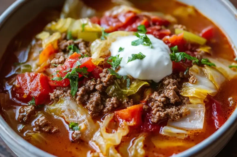 Cabbage Soup with Ground Beef | Easy, Hearty, and Healthy Homemade Recipe