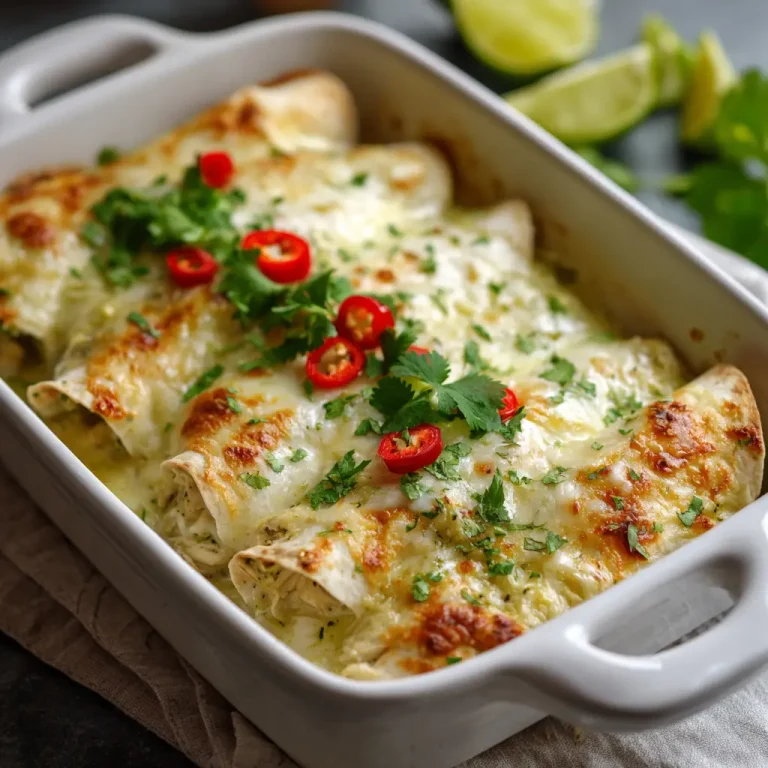 Green Chili Chicken Enchiladas Recipe – Creamy, Flavorful, and Easy to Make