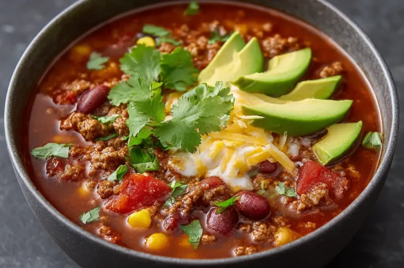 Taco Soup Recipe | Easy, Healthy, and Delicious Homemade Taco Soup