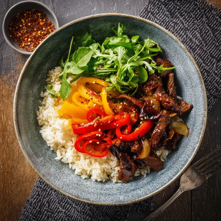 Beef and Pepper Rice Bowl Recipe | Easy, Flavorful, and Healthy