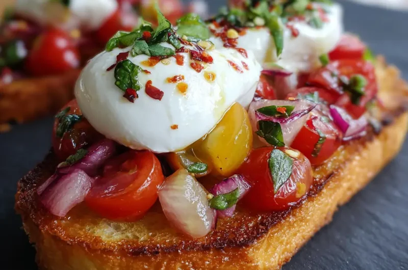 Burrata Bruschetta Recipe: Creamy, Fresh, and Easy Italian Appetizer