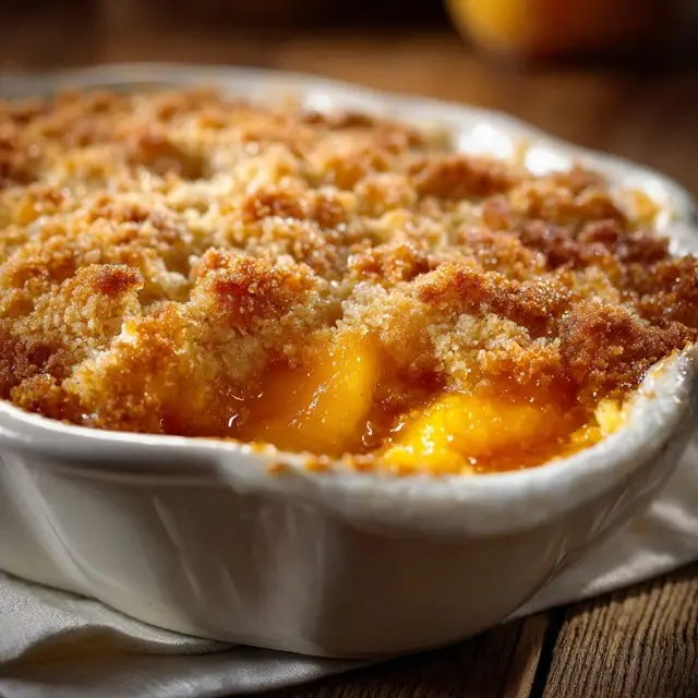 Easy Peach Cobbler Dump Cake 