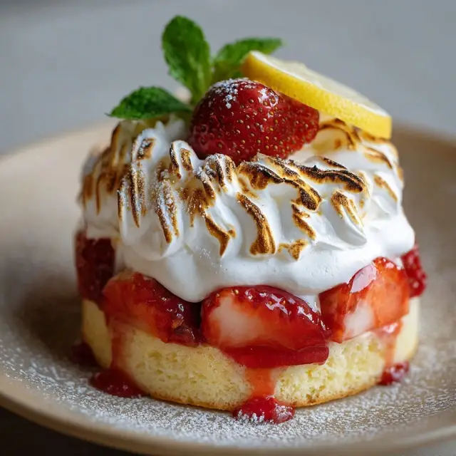 Lemon Meringue Strawberry Shortcake