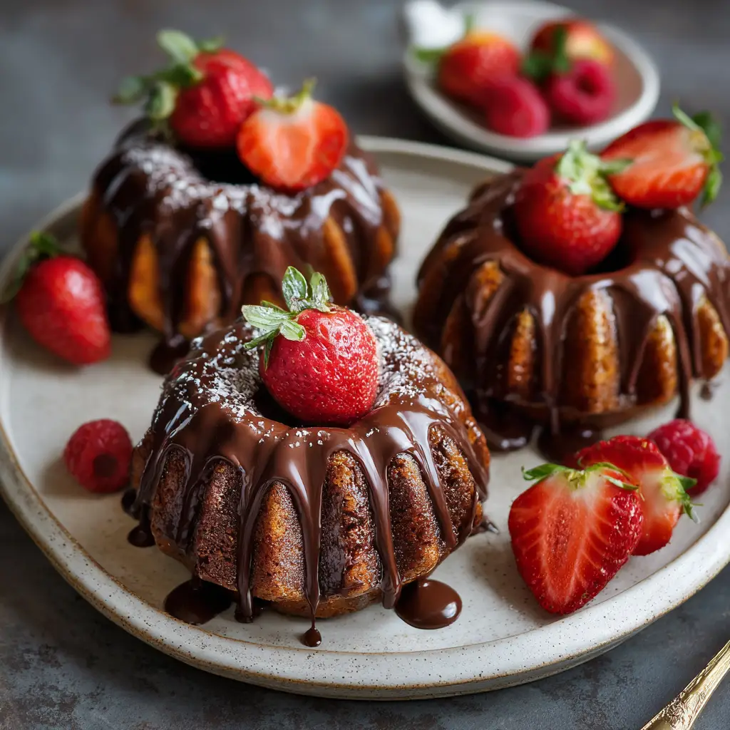 Mini bundt cake chocolate