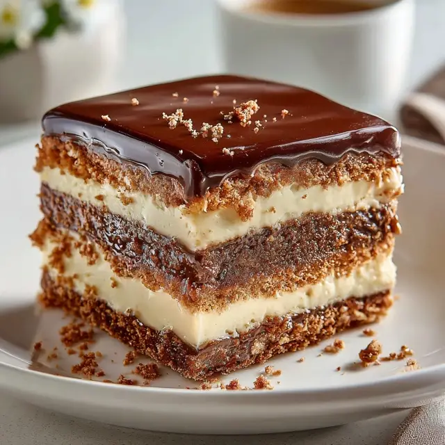 No Bake Chocolate Eclair Cake