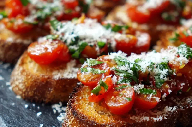 Parmesan Bruschetta Easy Recipe for a Flavor Packed Appetizer