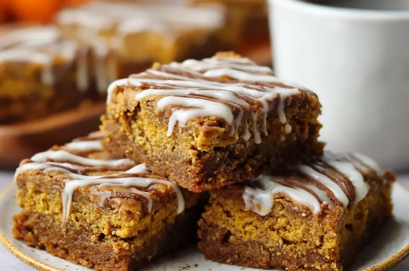 Pumpkin bars delicious soft baked treat that brings warm seasonal flavor