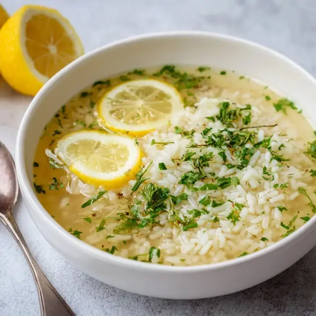 Rice Lemon Rice Soup 
