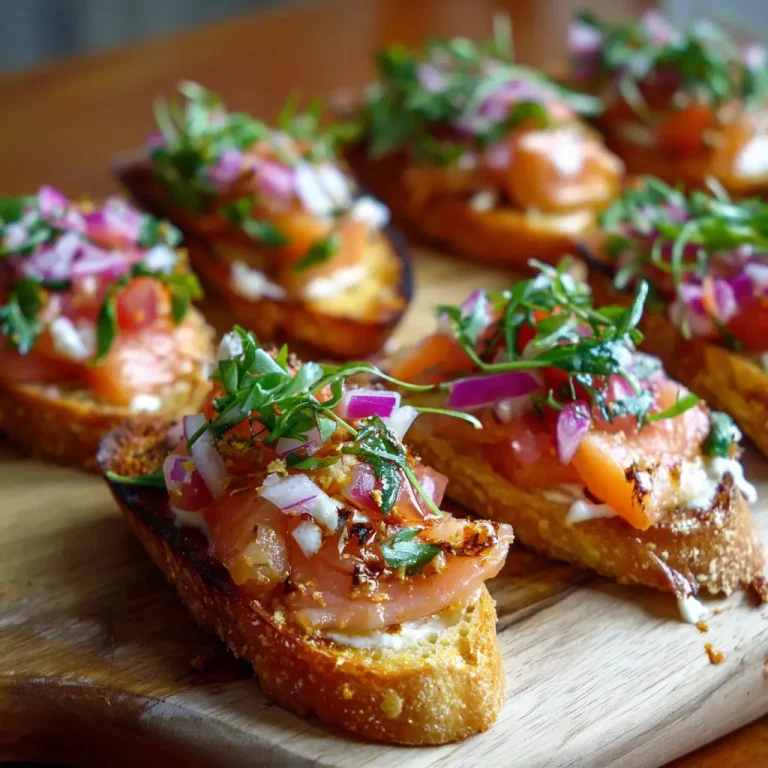 Salmon Bruschetta Recipe | Easy, Fresh, and Flavorful Appetizer