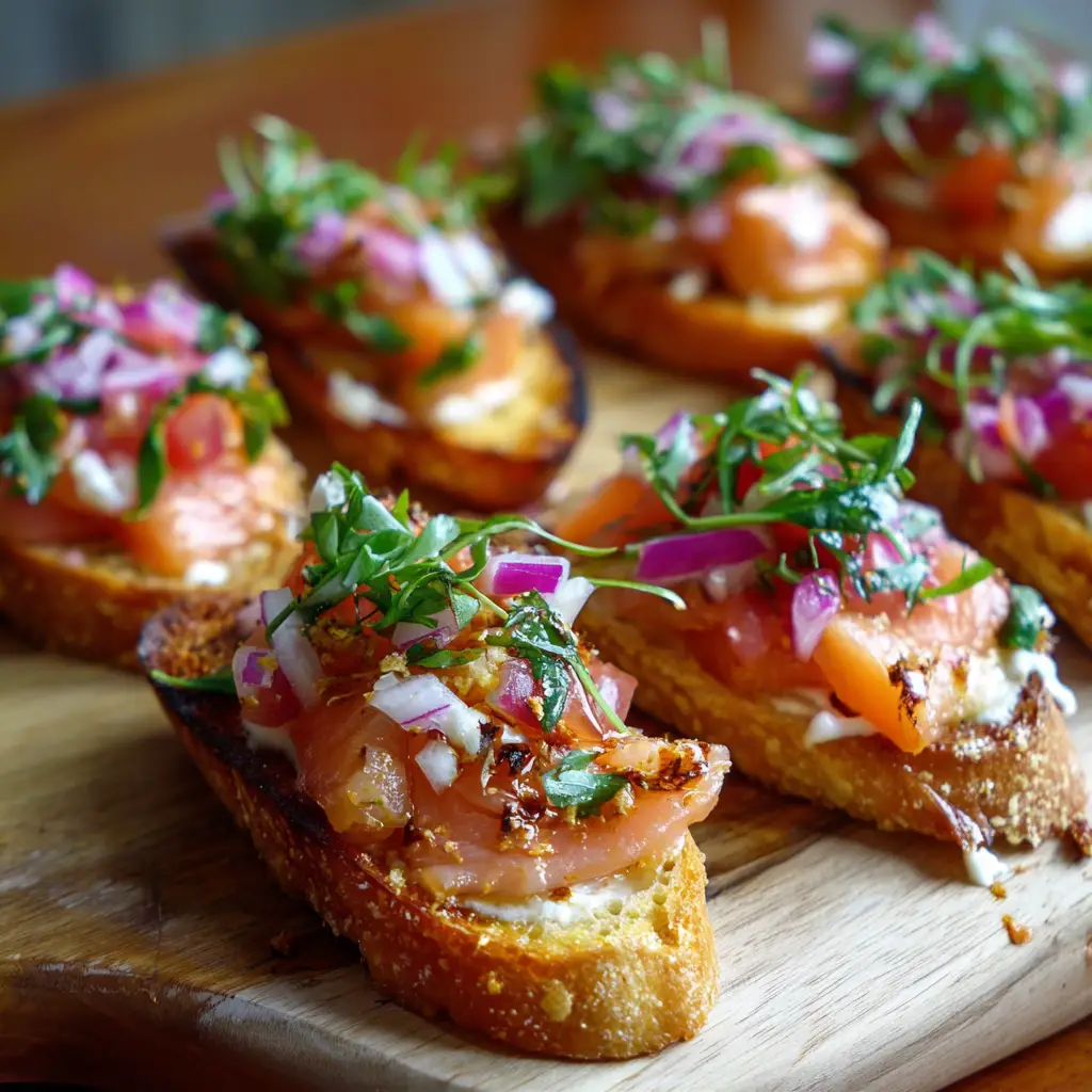 Salmon Bruschetta