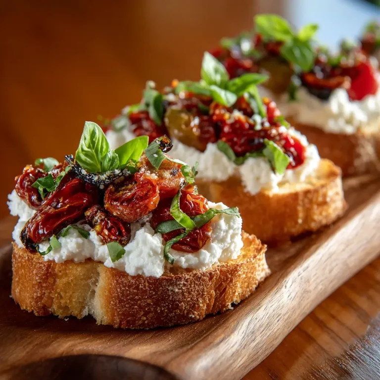 Ricotta Bruschetta Recipe | Easy Italian Appetizer with Creamy Ricotta and Fresh Toppings