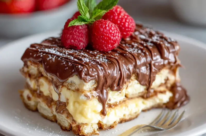 No bake eclair cake easy creamy dessert recipe that everyone loves