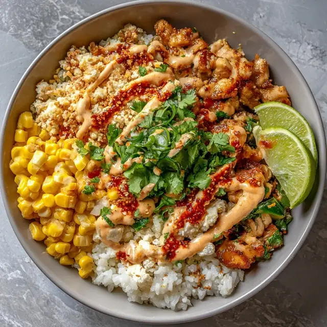 Street Corn Chicken Rice Bowl