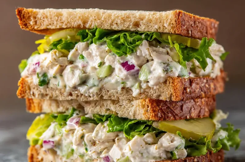 Chicken Salad Sandwich Creamy Homemade Recipe Easy and Healthy