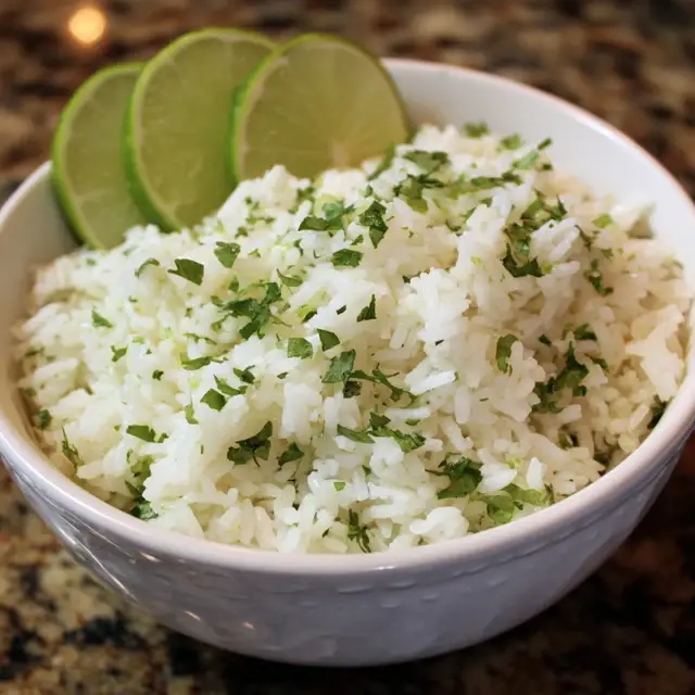 Cilantro Lime Rice in Rice Cooker
