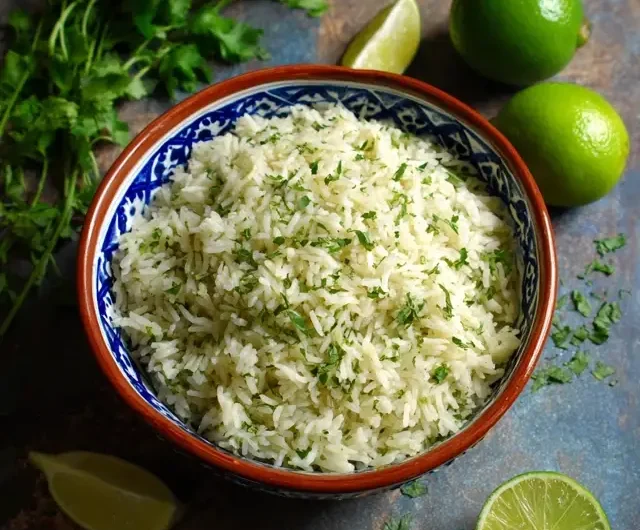 Cilantro Lime Rice in Rice Cooker | Easy Fluffy Recipe