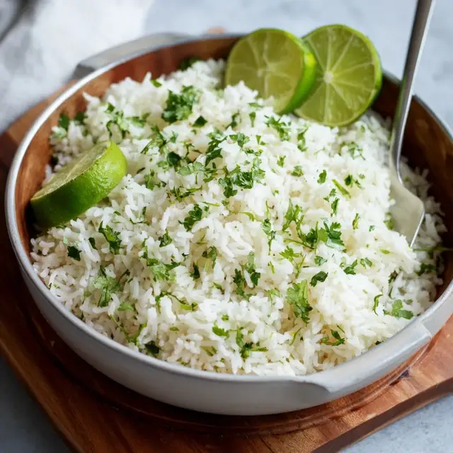 Cilantro Lime Rice in Rice Cooker