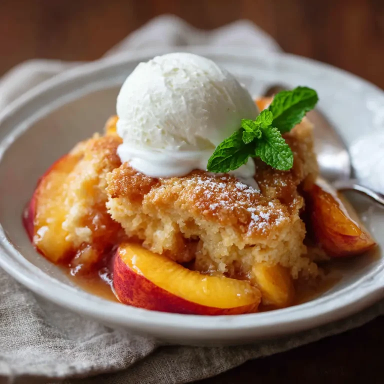 Easy Peach Cobbler Recipe 4 Ingredients Simple Dessert Anyone Can Make