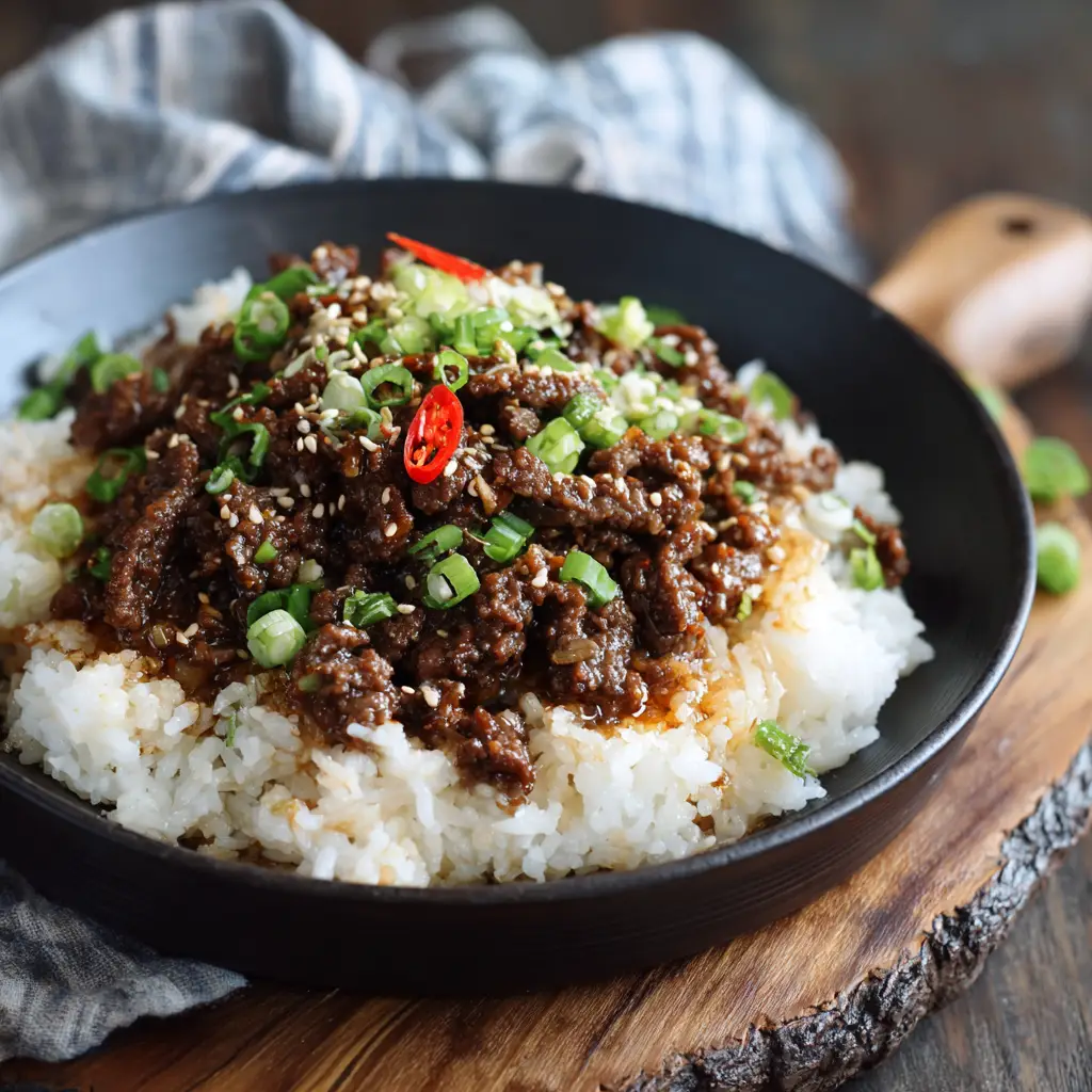 Korean Beef and Rice