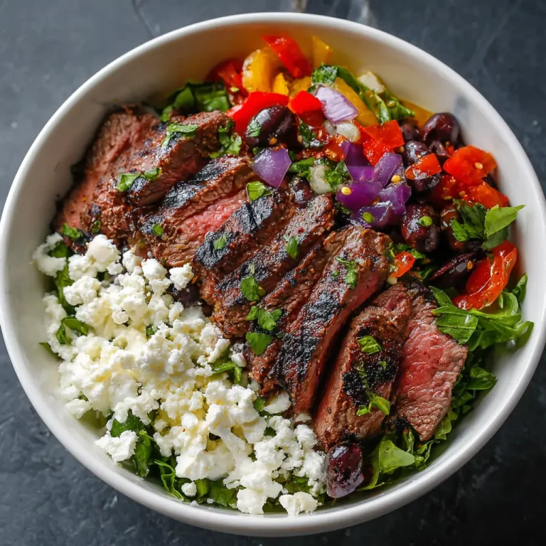 Mediterranean Steak Bowl Flavor Packed Healthy Dinner Recipe