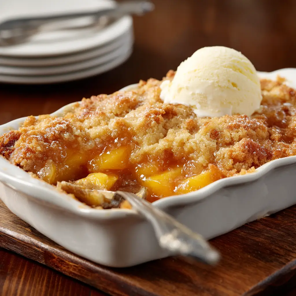 Peach Cobbler with Cake Mix Easy