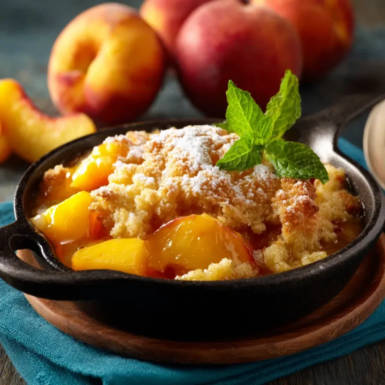 Peach cobbler with fresh peaches easy homemade dessert recipe that delivers warm comfort
