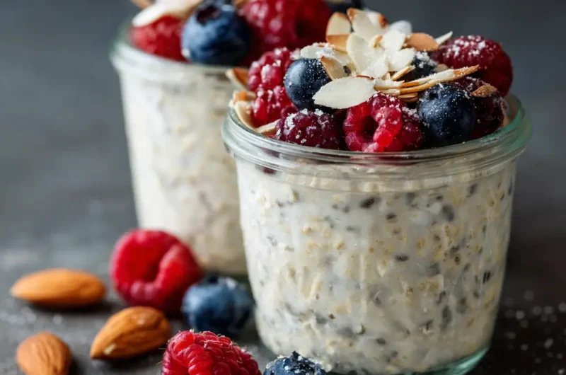 Overnight oats with protein powder healthy easy breakfast recipe