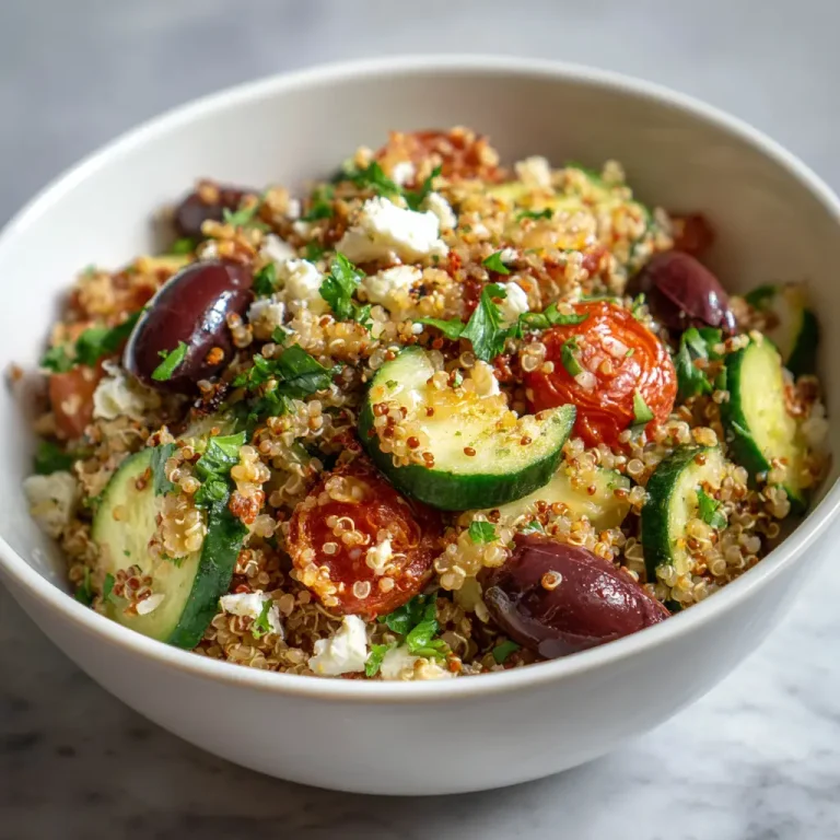 Mediterranean Quinoa Salad Fresh Healthy Easy Recipe