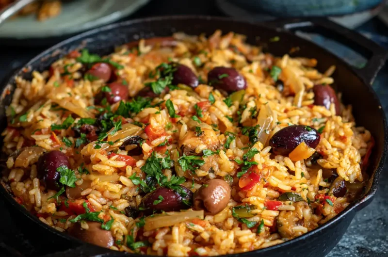 Mediterranean rice recipe packed with fresh flavors healthy ingredients and easy cooking steps