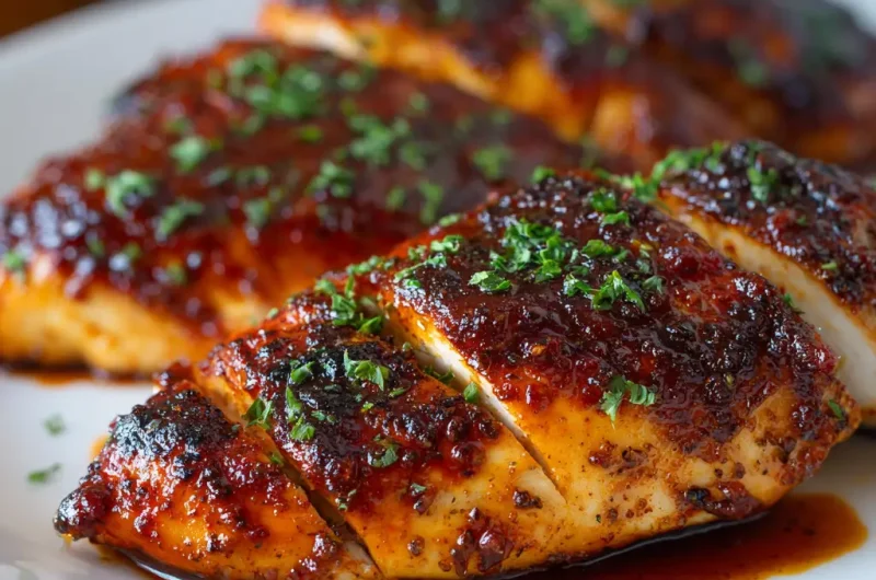Baked BBQ Chicken Breast Recipe Easy Juicy Oven Baked Dinner